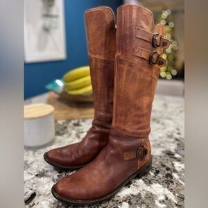 PataPata 🇮🇹 Distressed Leather Tall Boots woman’s size 10